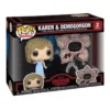 Funko Pop 2 Pack Karen y Demogorgon Stranger Things en su caja original, vista lateral.