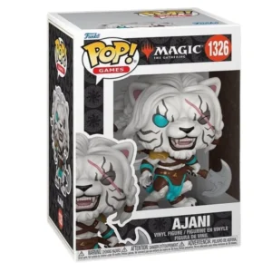 Funko Pop Ajani 1326 Magic The Gathering en su caja original, vista lateral.