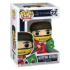 Funko Pop Ayrton Senna 22 F1 en su caja original, vista lateral.