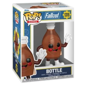 Funko Pop Bottle 1315 Fallout en su caja original, vista lateral.