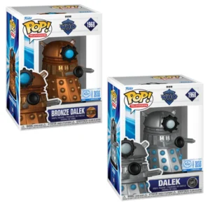 Funko Pop Bronze Dalek 1968 SE Metallic Bundle Doctor Who en cajas originales, vista lateral