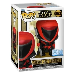 Funko Pop Carnor Jax (Legends) 863 SE Star Wars en su caja original, vista lateral.