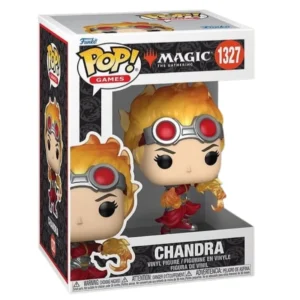 Funko Pop Chandra 1327 Magic The Gathering en su caja original, vista lateral.
