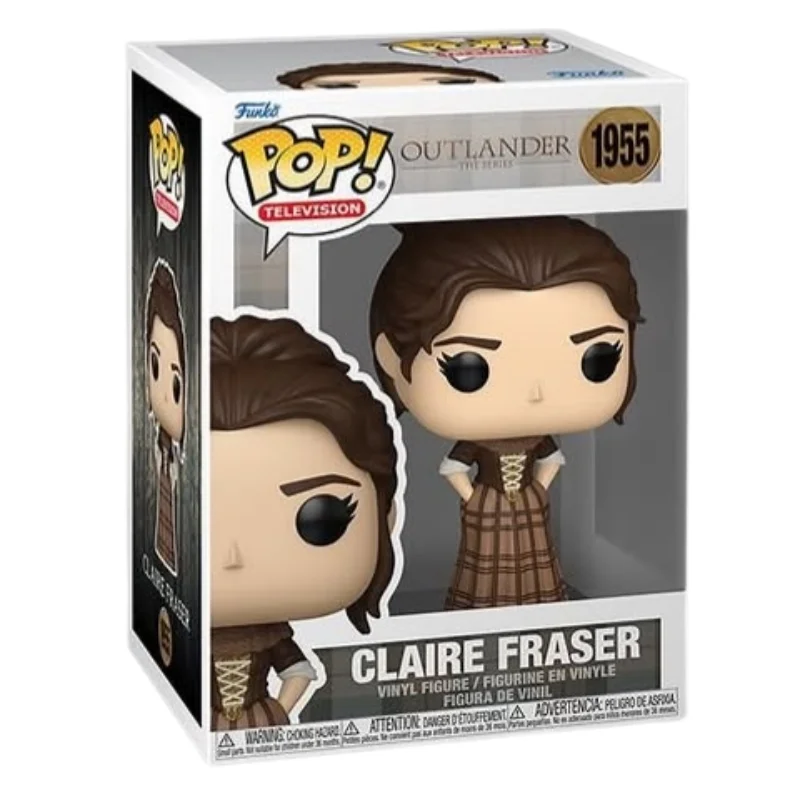 Funko Pop Claire Fraser 1955 Outlander en su caja original, vista lateral.
