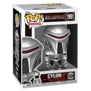 Funko Pop Cyclon 1951 Battlestar Galactica en su caja original, vista lateral.