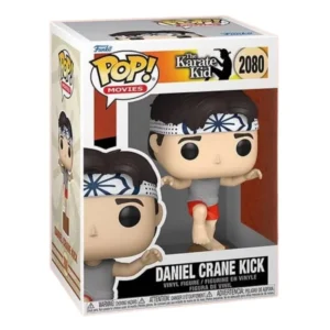 Funko Pop Daniel Crane Kick 2080 The Karate Kid en su caja original, vista lateral.