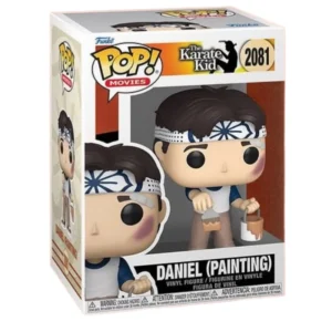 Funko Pop Daniel (Painting) 2081 The Karate Kid en su caja original, vista lateral.