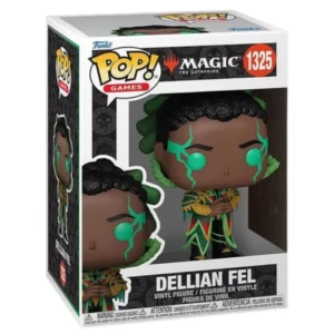 Funko Pop Dellian Fel 1325 Magic The Gathering en su caja original, vista lateral.