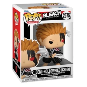Funko Pop Demi-Hollowfied Ichigo 2575 Bleach en su caja original, vista lateral.