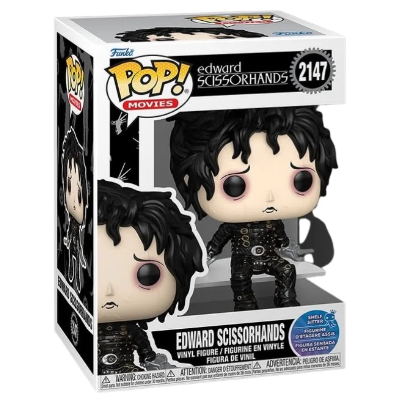 Funko Pop Edward Scissorhands 2147 en su caja original, vista lateral.