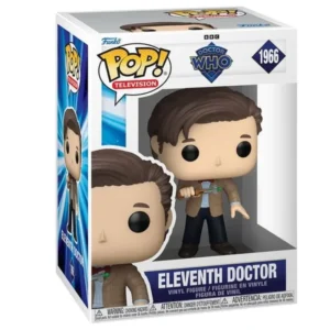 Funko Pop Eleventh Doctor 1966 Doctor Who en su caja original, vista lateral.
