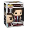 Funko Pop Gaius Baltar 1952 Battlestar Galactica en su caja original, vista lateral.