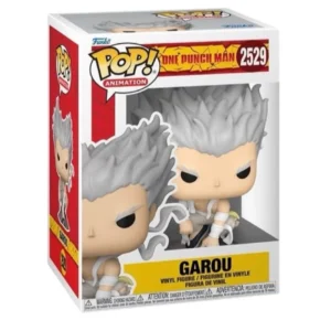 Funko Pop Garou 2529 One Punch Man en su caja original, vista lateral.