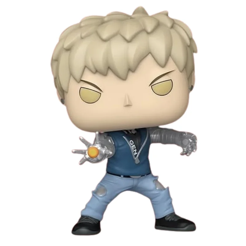 Funko Pop Genos 2527 One Punch Man fuera de su caja, vista frontal.