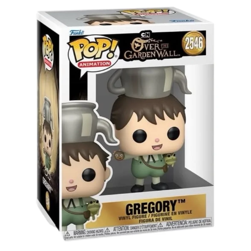 Funko Pop Gregory 2546 Over The Garden Wall en su caja original, vista lateral.