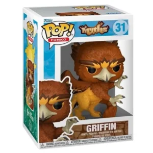 Funko Pop Griffin 31 Myths en su caja original, vista lateral.