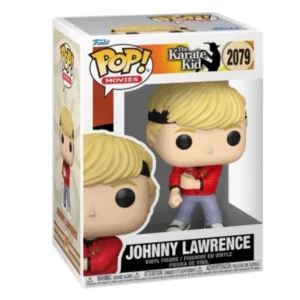 Funko Pop Johnny Lawrence 2079 The Karate Kid en su caja original, vista lateral.