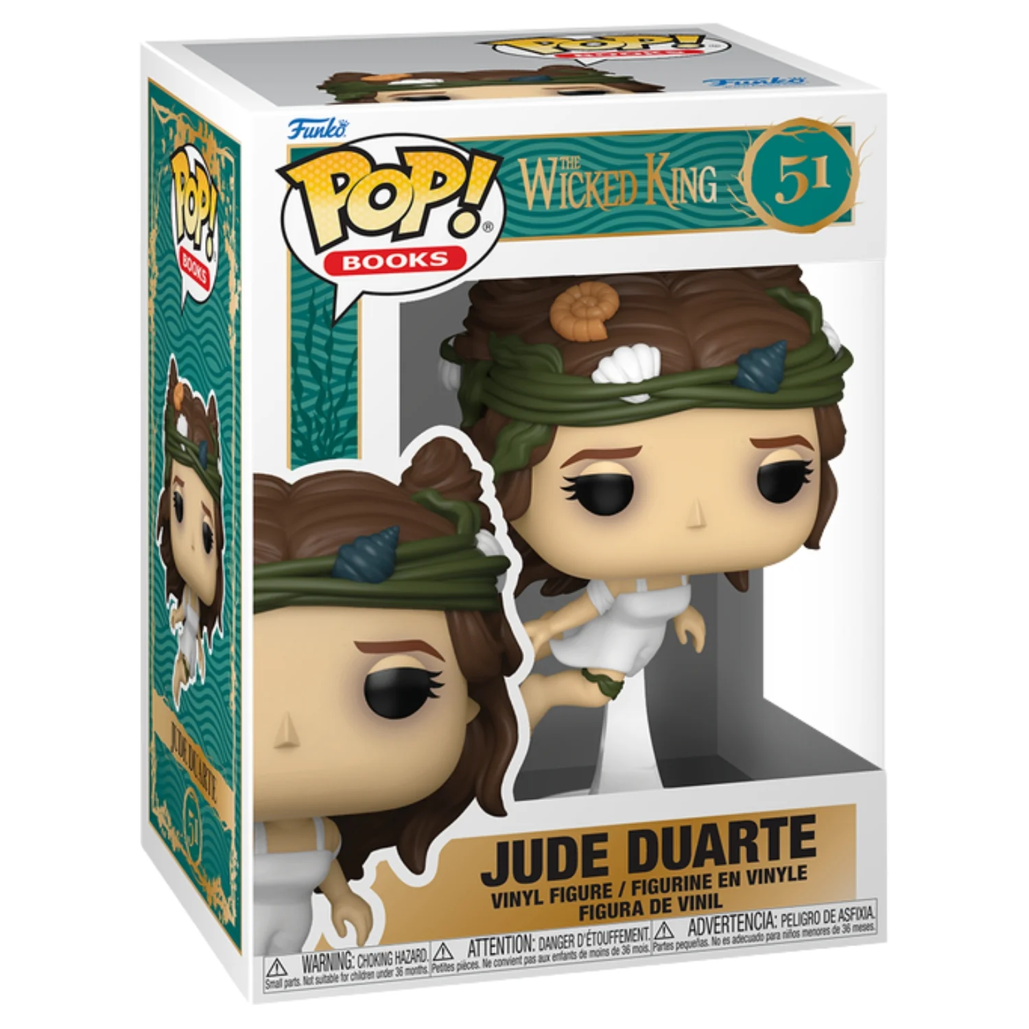 Funko Pop Jude Duarte 51 The Wicked King en su caja original, vista lateral