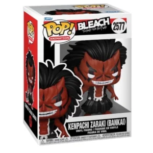 Funko Pop Kenpachi Zaraki (Bankai) 2577 Bleach en su caja original, vista lateral.