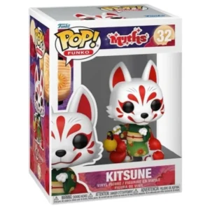 Funko Pop Kitsune 32 Myths en su caja original, vista lateral.
