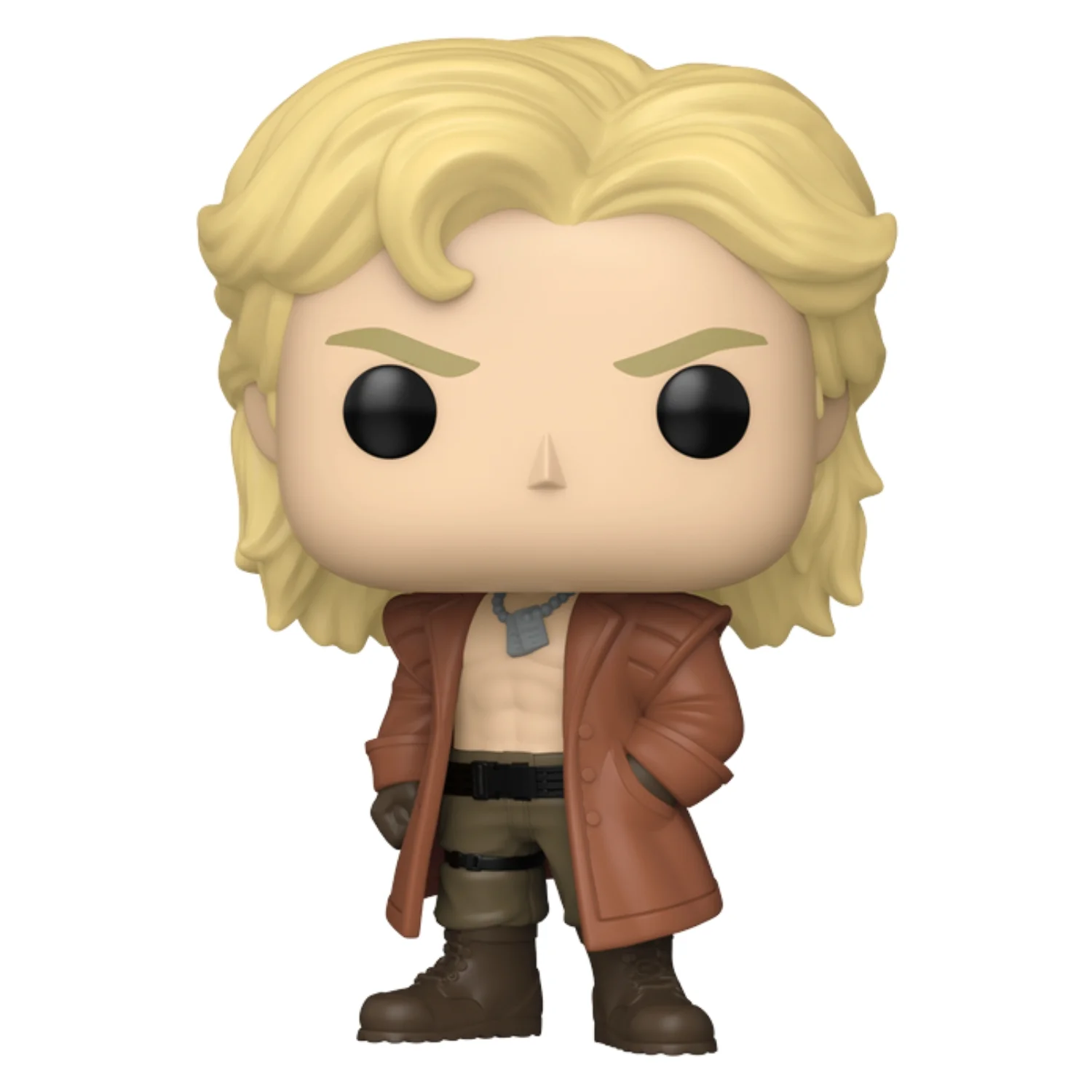 Funko Pop Liquid Snake 1296 Metal Gear Solid fuera de la caja, vista frontal