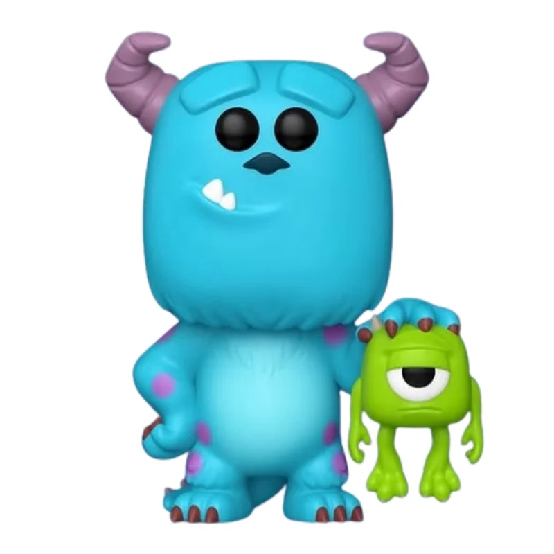 Funko Pop Mike and Sulley 1794 Monsters Disney fuera de su caja, vista frontal.
