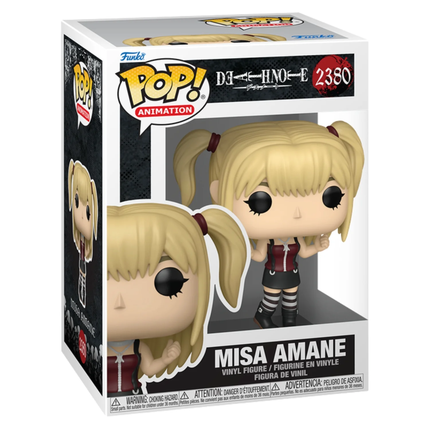 Funko Pop Misa Amane 2380 Death Note en caja original, vista lateral