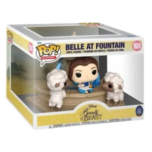 Funko Pop Moment Belle at Fountain 1824 Disney Beauty and The Beast en su caja original, vista lateral.