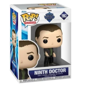 Funko Pop Ninth Doctor 1963 Doctor Who en su caja original, vista lateral.
