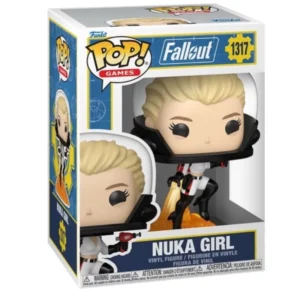 Funko Pop Nuka Girl 1317 Fallout en su caja original, vista lateral.