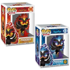 Funko Pop Phoenix 33 Bundle Myths en sus cajas originales, vista lateral.