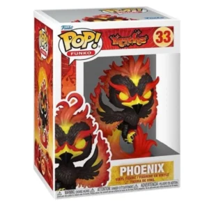 Funko Pop Phoenix 33 Myths en su caja original, vista lateral.