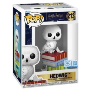 Funko Pop Premium Hedwig 213 SE Harry Potter en su caja original, vista lateral.