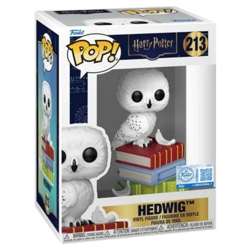 Funko Pop Premium Hedwig 213 SE Harry Potter en su caja original, vista lateral.