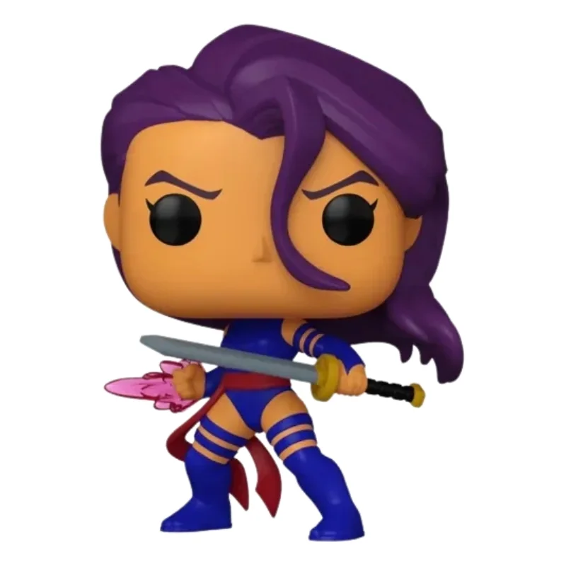 Funko Pop Psylocke 1612 X-Men Marvel fuera de su caja, vista frontal.