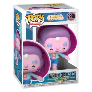 Funko Pop Rainbow Quartz 2.0 2298 Steven Universe en su caja original, vista lateral