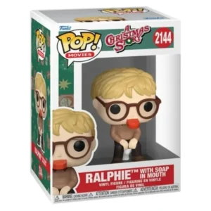 Funko Pop Ralphie 2144 A Christmas Story en su caja original, vista lateral.