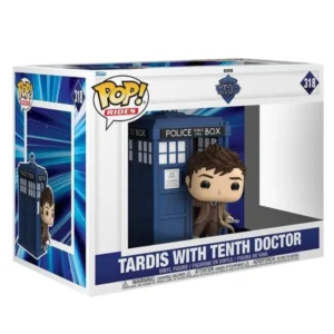 Funko Pop Rides Tardis with Tenth Doctor 318 Doctor Who en su caja original, vista lateral.