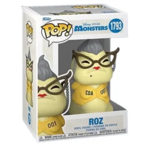 Funko Pop Roz 1793 Monsters Disney en su caja original, vista lateral.