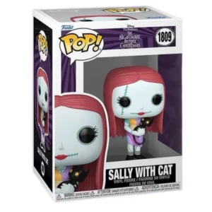 Funko Pop Sally with Cat 1809 Pesadilla antes de Navidad en su caja original, vista lateral.