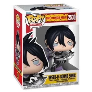 Funko Pop Speed-O'-Sound Sonic 2530 One Punch Man en su caja original, vista lateral.
