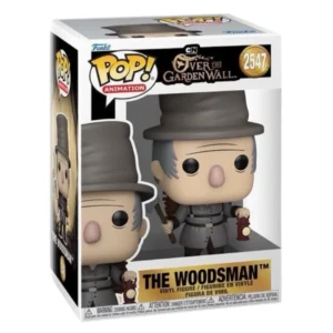 Funko Pop The Woodsman 2547 Over The Garden Wall en su caja original, vista lateral.