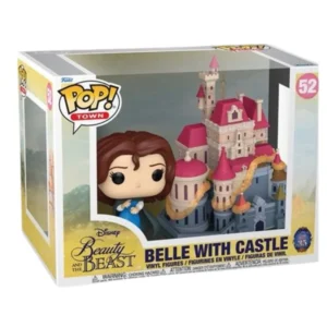 Funko Pop Town Belle with Castle 52 Disney Beauty and The Beast en su caja original, vista lateral.