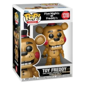 Funko Pop Toy Freddy 1318 Five Night at Freddy's en su caja original, vista lateral.
