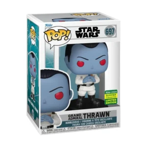 Funko Pop Grand Admiral Thrawn 697 Summer Convention 2024 Star Wars en su caja original, vista lateral.
