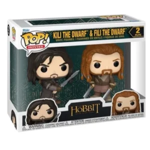 Funko Pop 2 Pack Kili The Dwarf & Fili The Dwarf The Hobbit en su caja original, vista lateral.