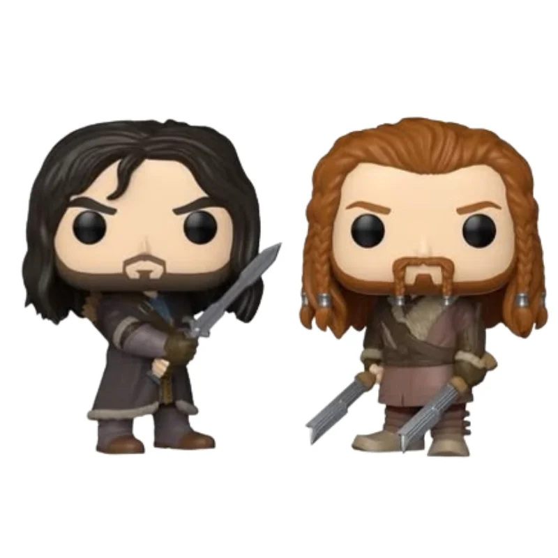 Funko Pop 2 Pack Kili The Dwarf & Fili The Dwarf The Hobbit fuera de su caja, vista frontal.