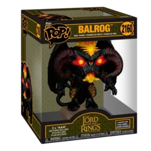 Funko Pop 6'' Balrog 2160 The Lord of The Rings en su caja original, vista lateral.