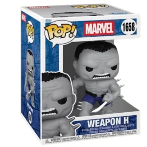 Funko Pop 6'' Weapon H 1658 Marvel en su caja original, vista lateral