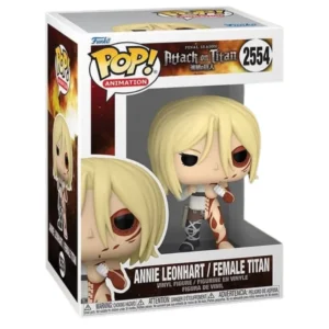 Funko Pop Annie Leonhart/Female Titan 2554 Attack On Titan en su caja original, vista lateral.